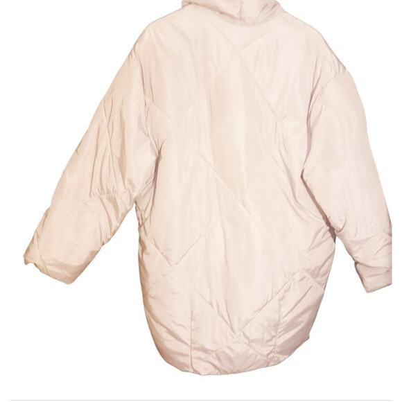 Free People Womens Ella Puffer Coat in Mineral Rose Color Button Closure Size S - Picture 8 of 9